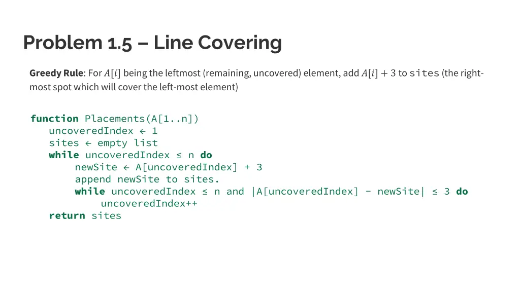 problem 1 5 line covering