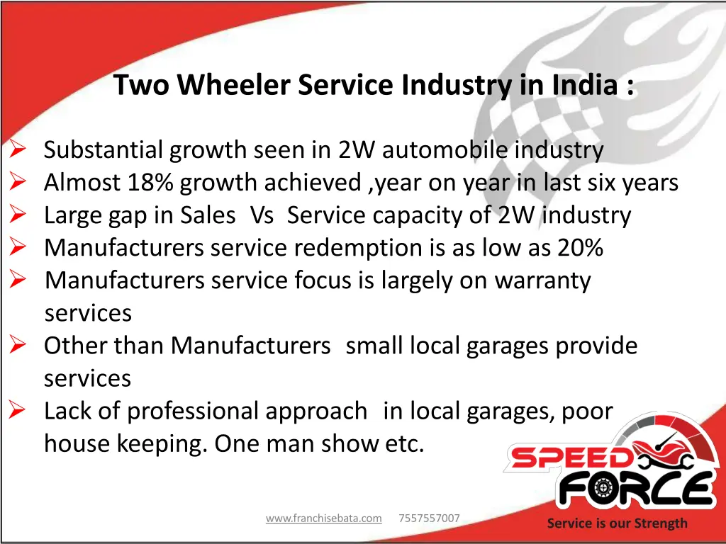 two wheeler service industry in india