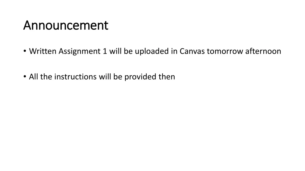 announcement announcement