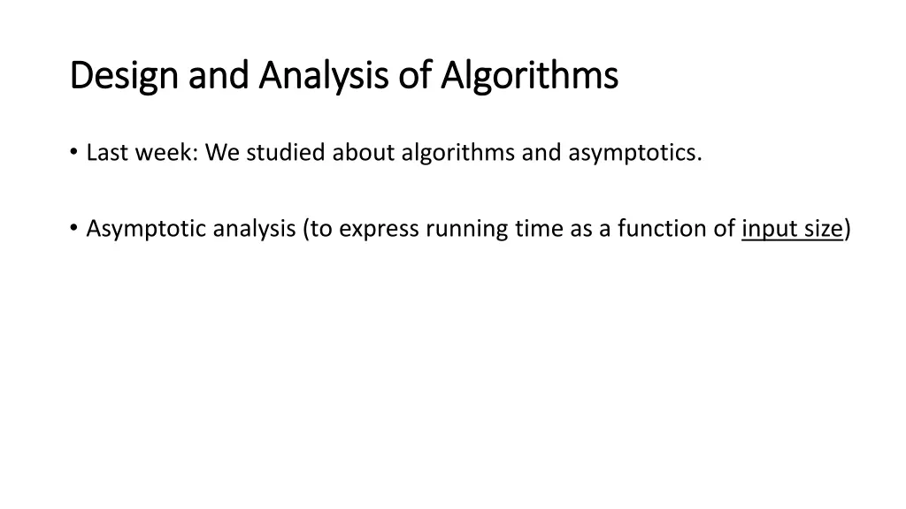 design and analysis of algorithms design
