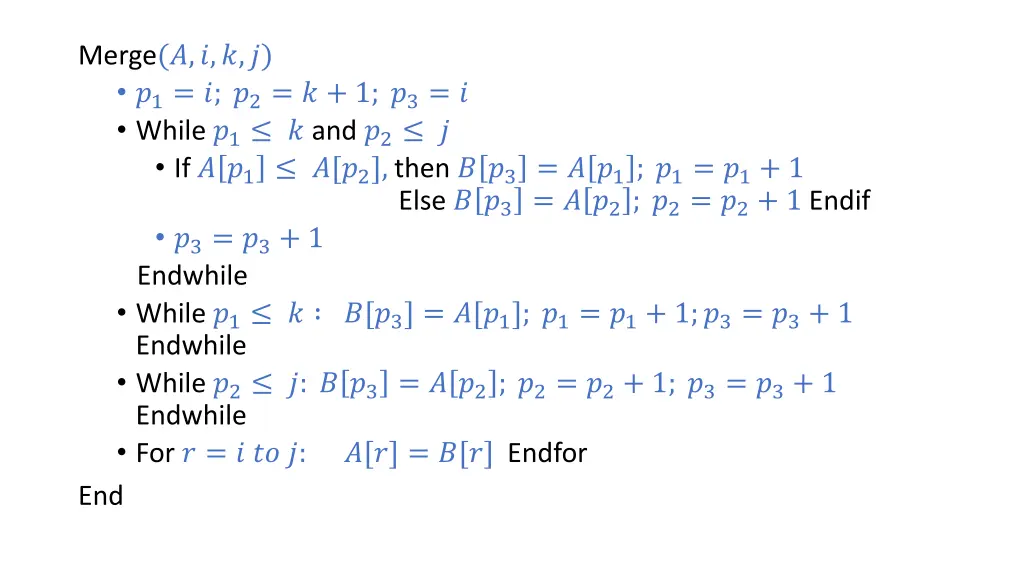 merge 1 2 1 3 while 1 and 2 if 1 2 then