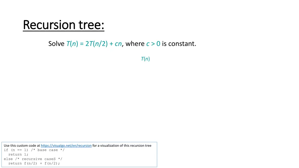 recursion tree recursion tree 1