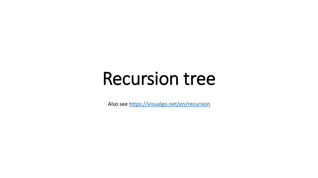 recursion tree recursion tree