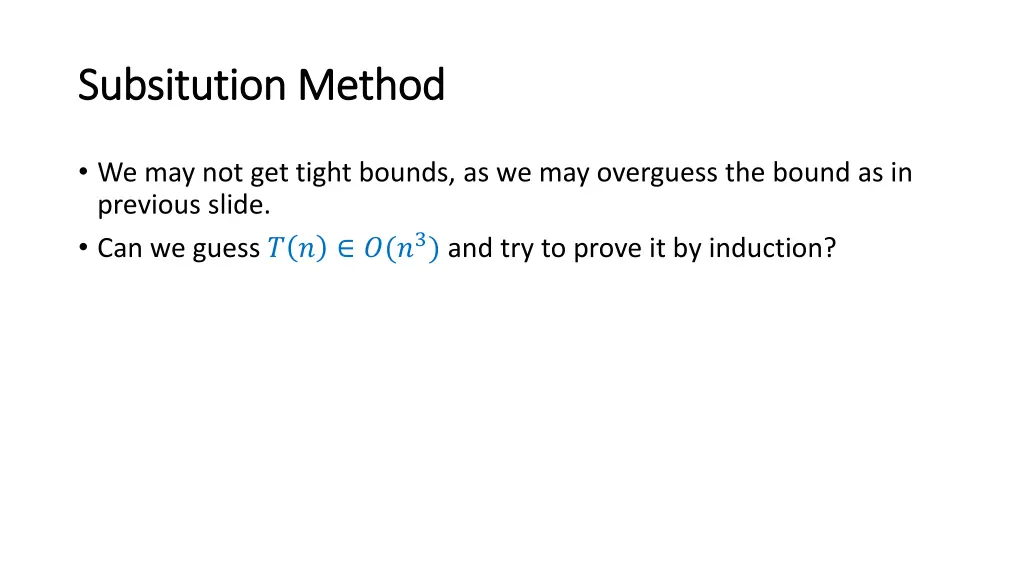 subsitution subsitution method 1