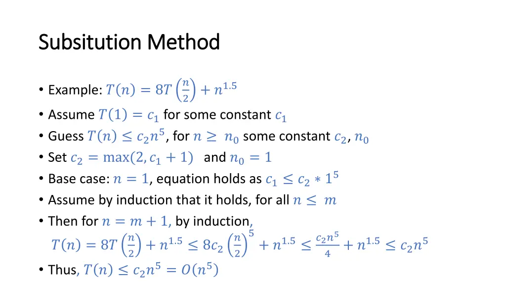 subsitution subsitution method