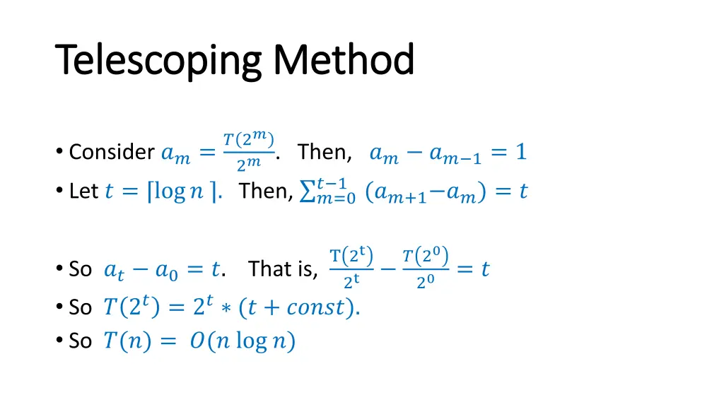 telescoping method telescoping method 3