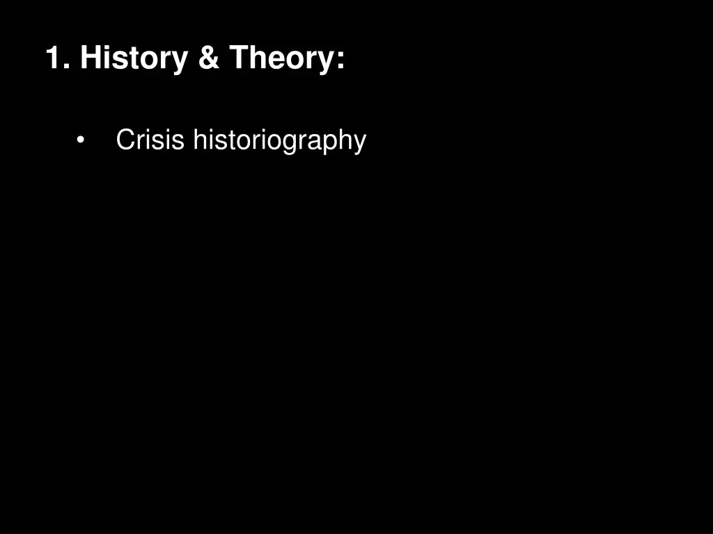 1 history theory 1