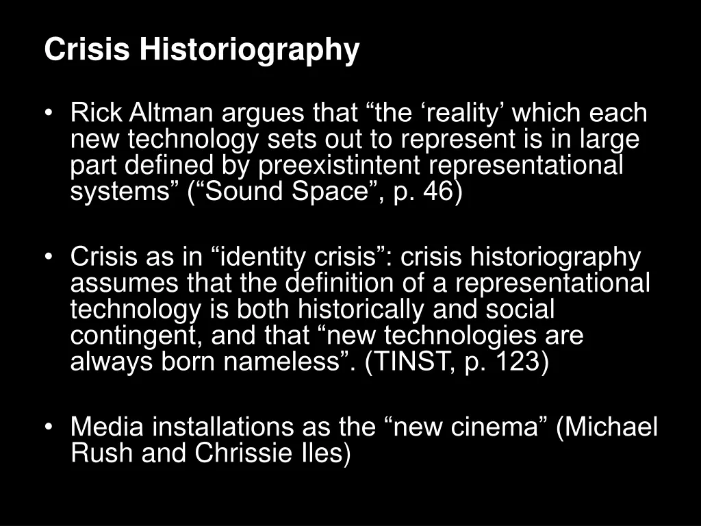 crisis historiography