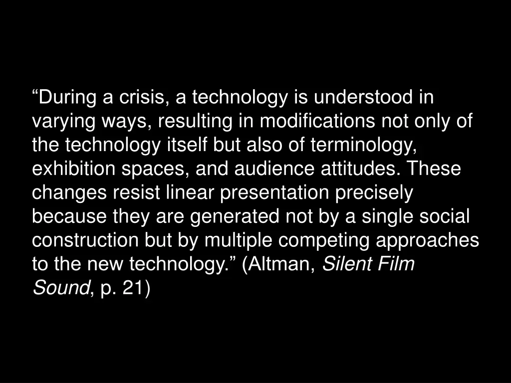 during a crisis a technology is understood