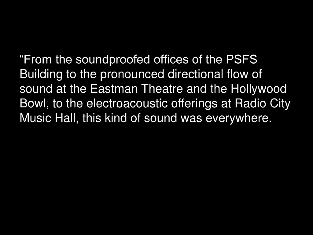 from the soundproofed offices of the psfs