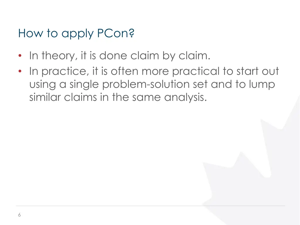 how to apply pcon