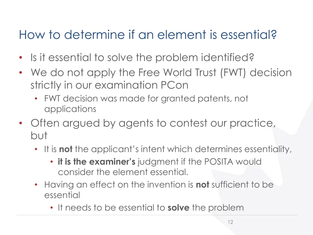 how to determine if an element is essential
