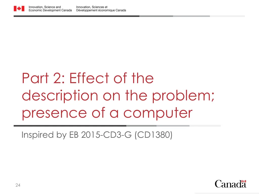 part 2 effect of the description on the problem