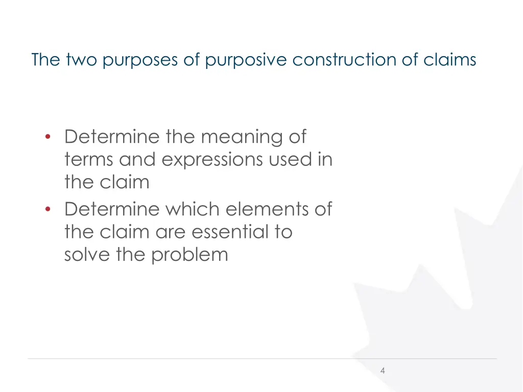 the two purposes of purposive construction