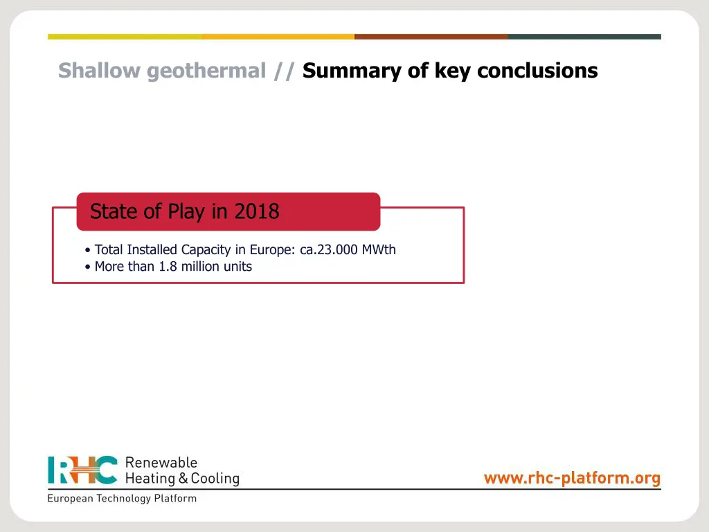 shallow geothermal summary of key conclusions