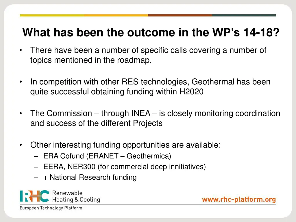 what has been the outcome in the wp s 14 18