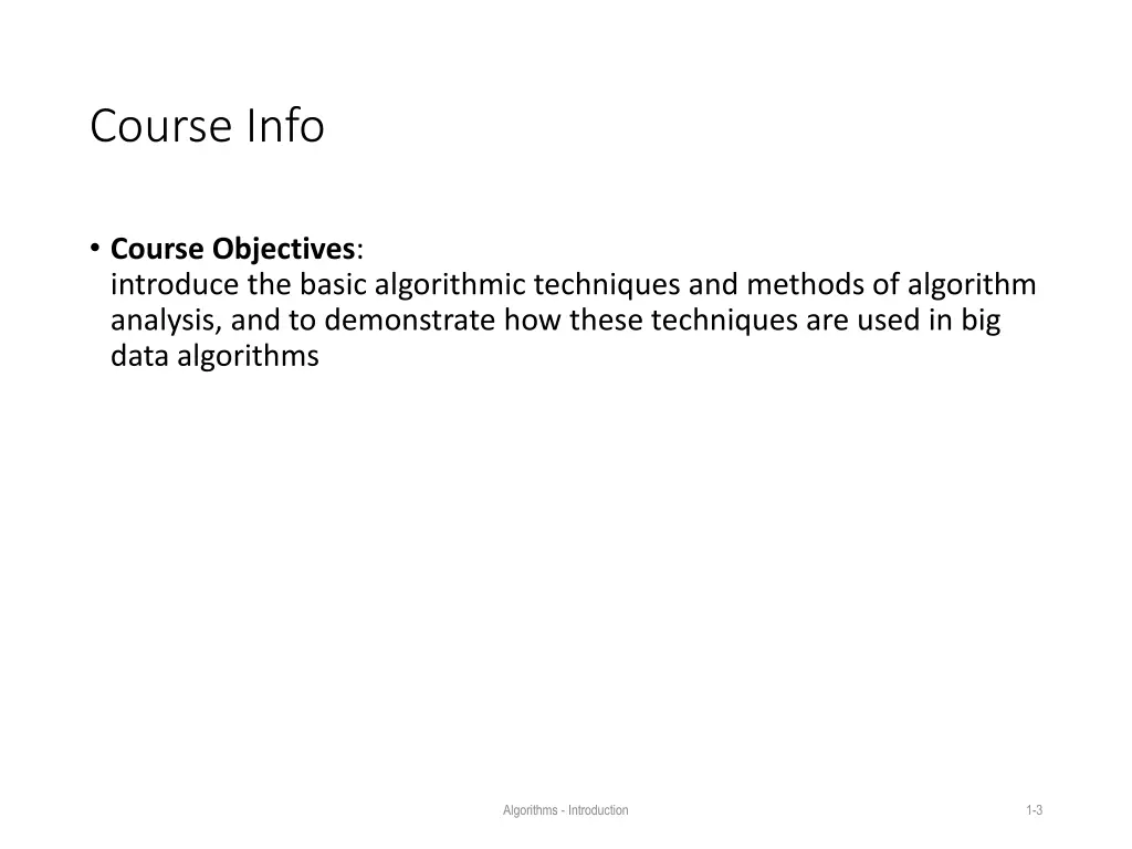 course info 1