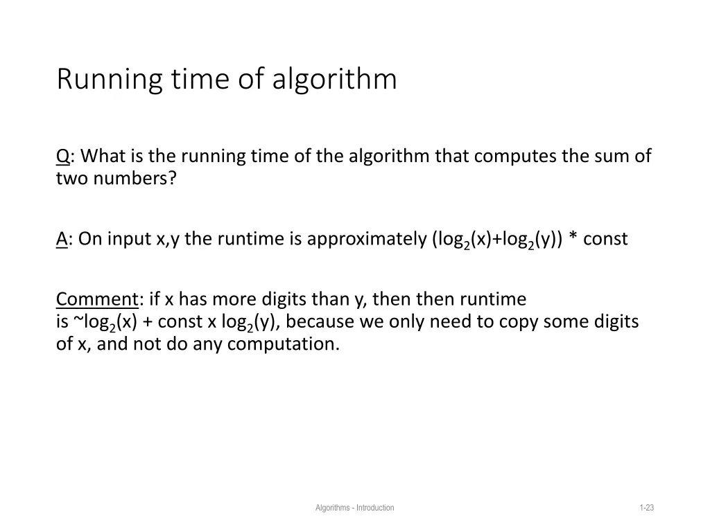 running time of algorithm 4