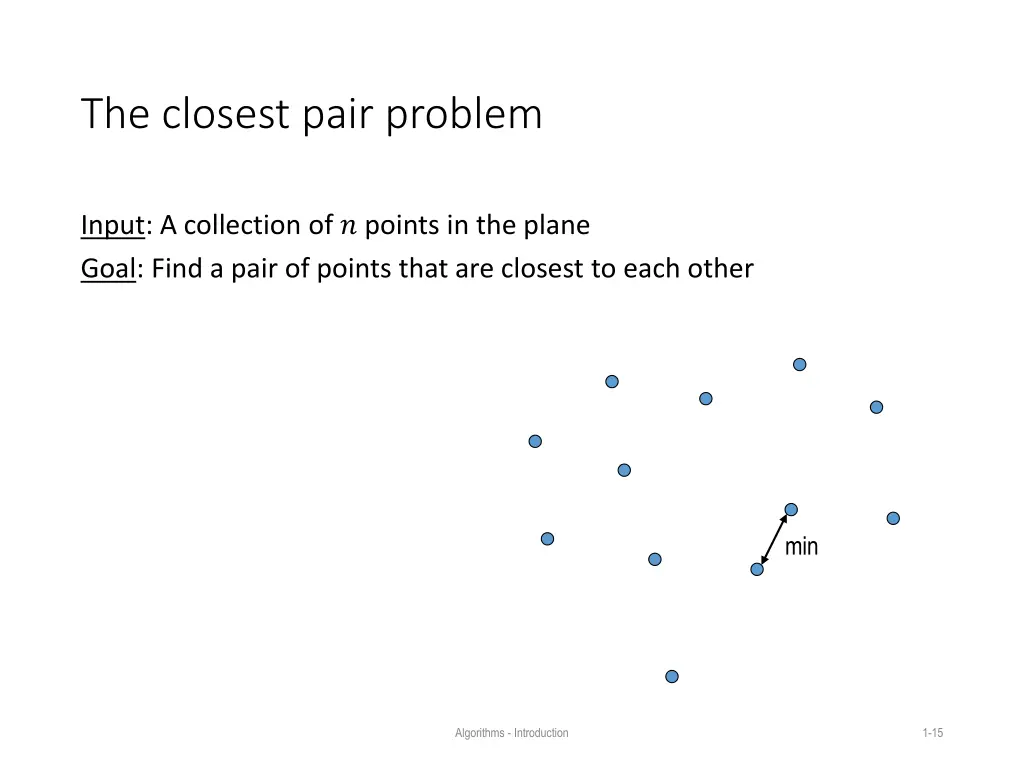 the closest pair problem