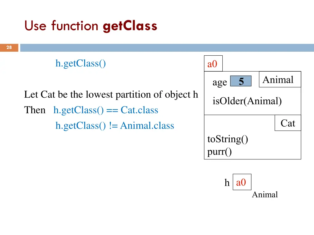 use function getclass