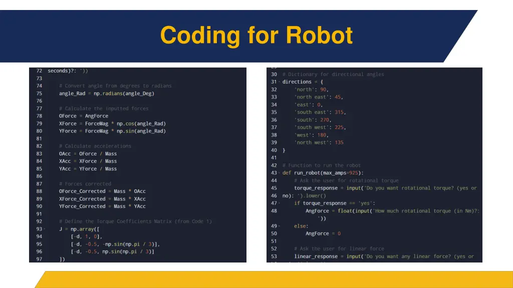 coding for robot