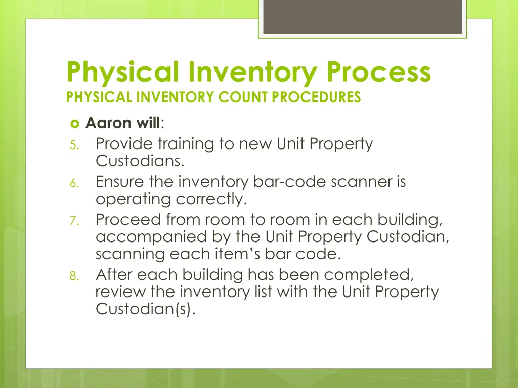 physical inventory process physical inventory 1