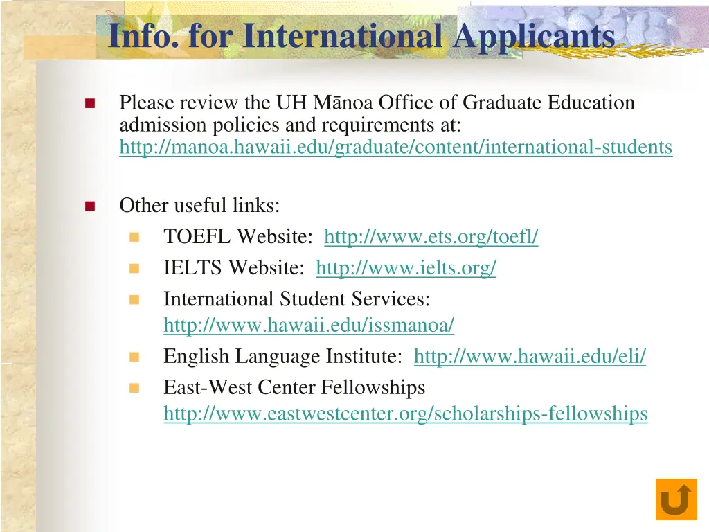 info for international applicants