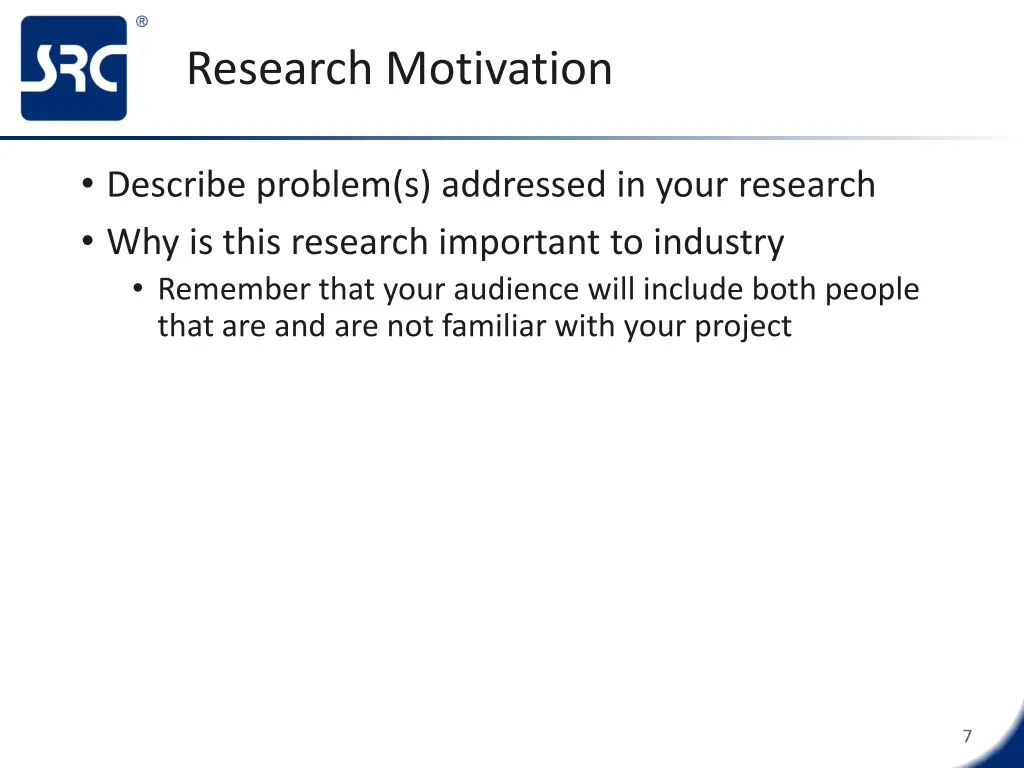 research motivation