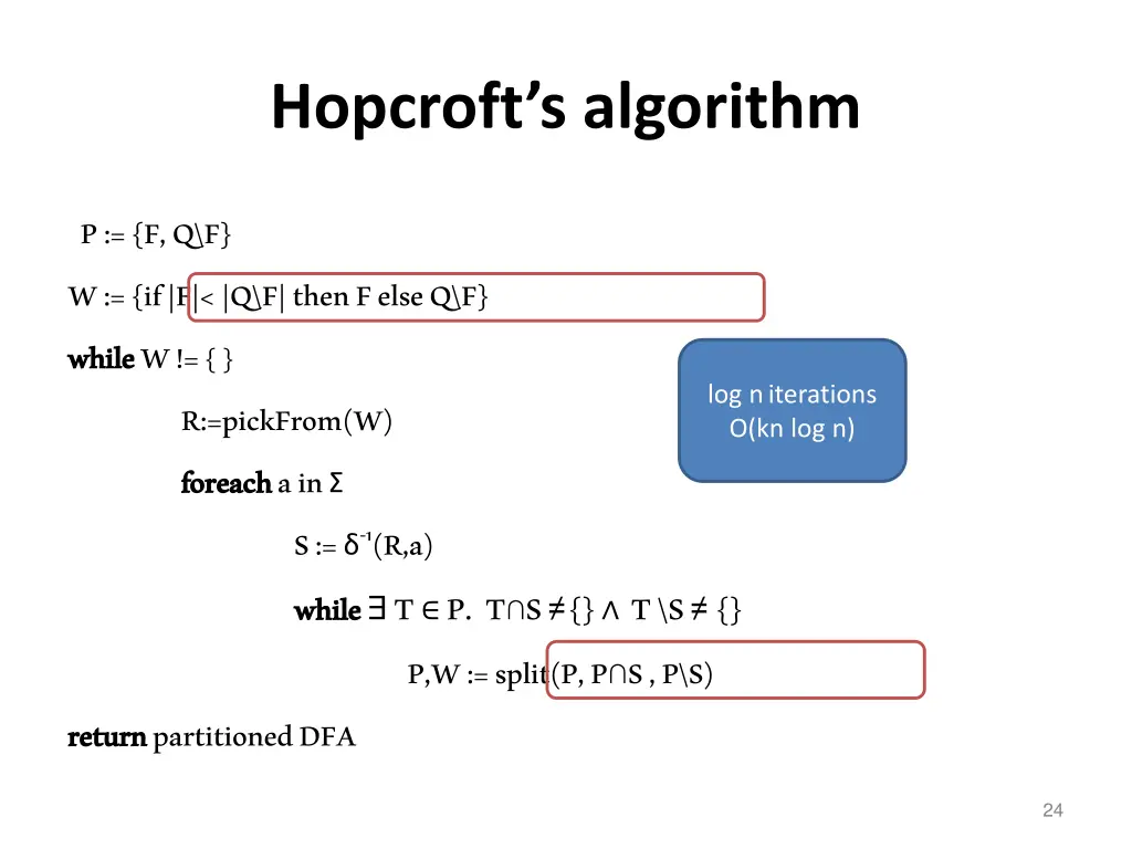 hopcroft s algorithm