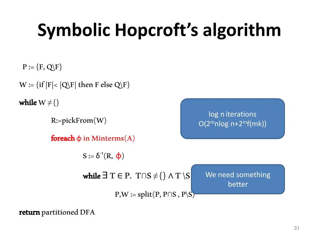 symbolic hopcroft s algorithm 1