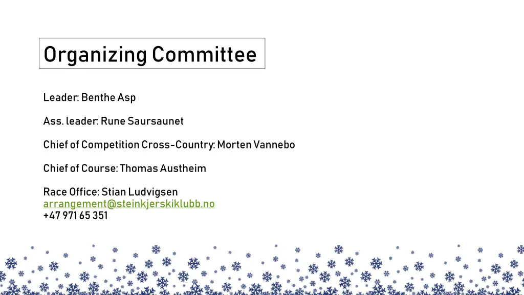 organizing committee
