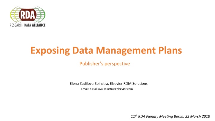exposing data management plans