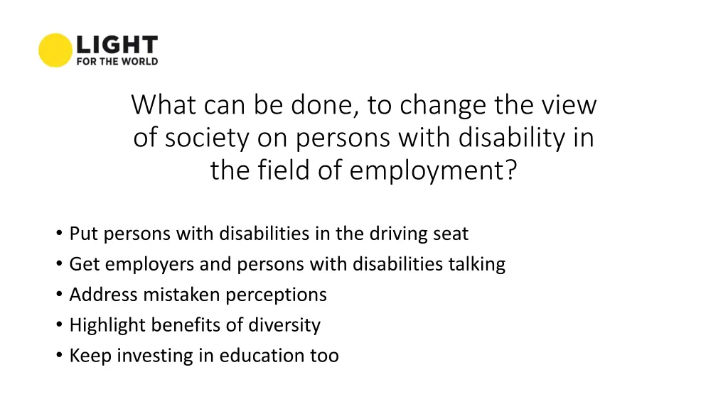 what can be done to change the view of society
