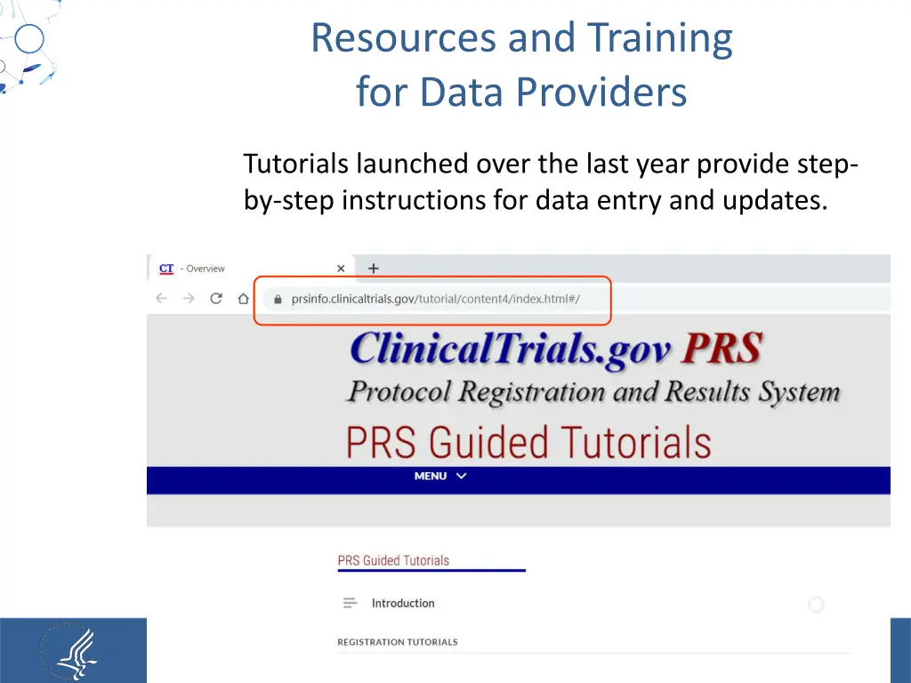 resources and training for data providers 1