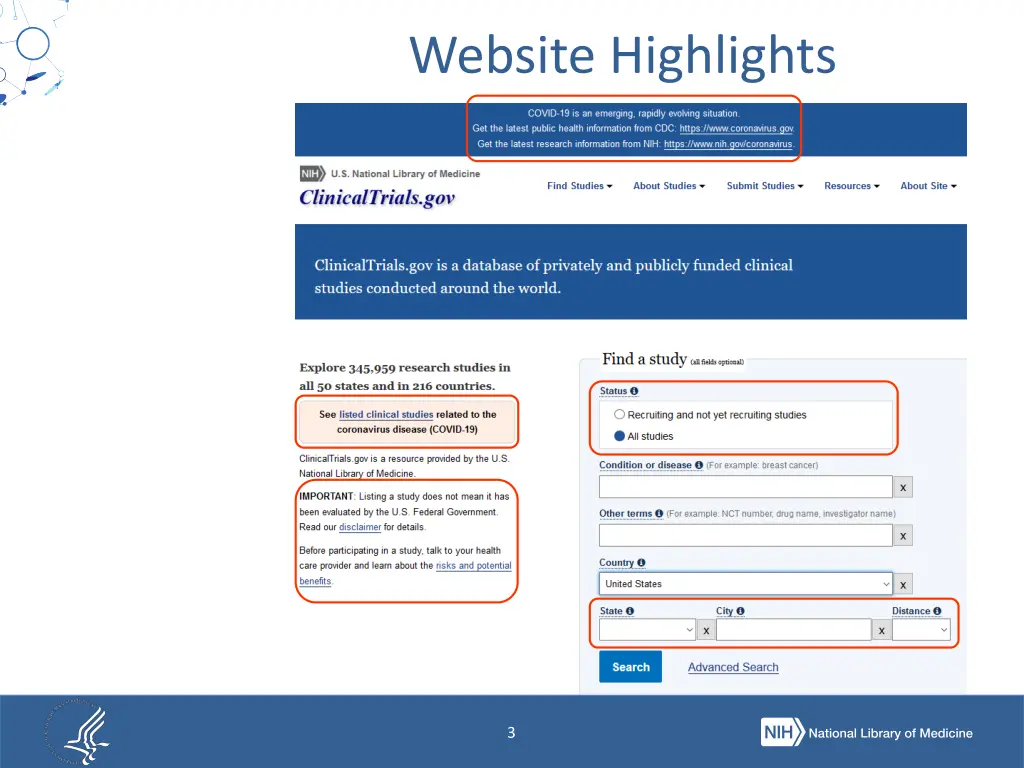 website highlights