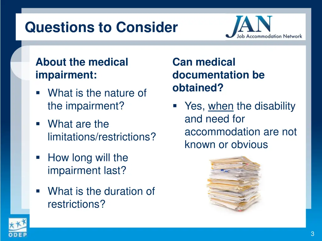 questions to consider