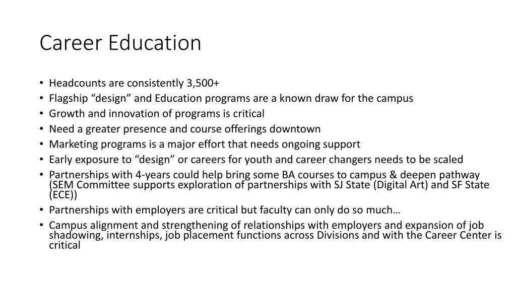career education