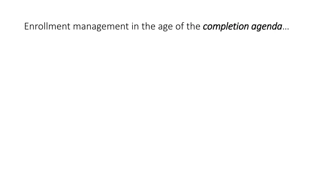 enrollment management