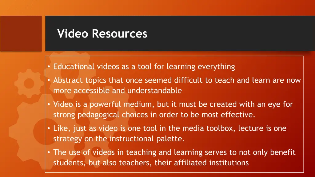 video resources 1