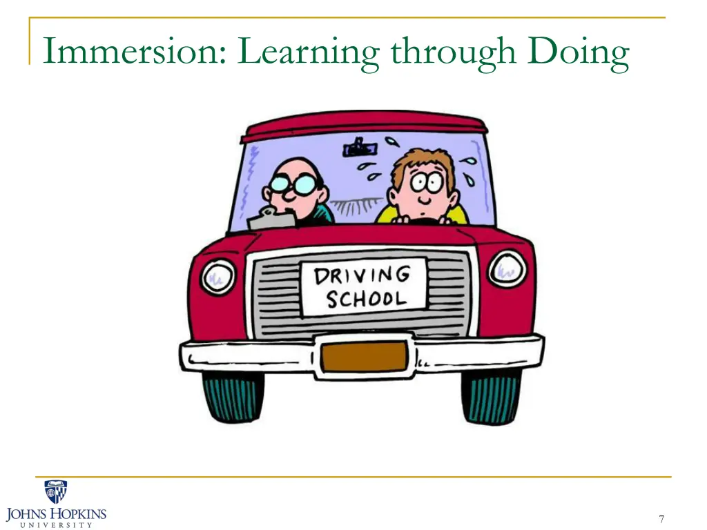 immersion learning through doing