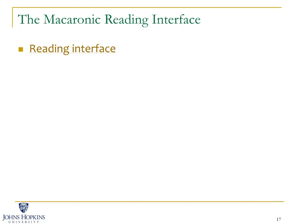 the macaronic reading interface