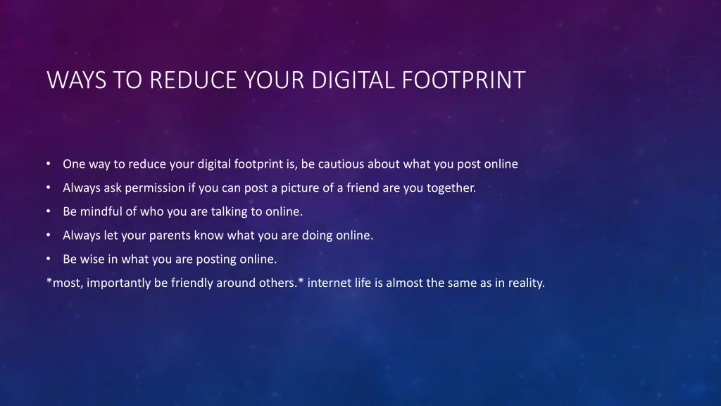 ways to reduce your digital footprint