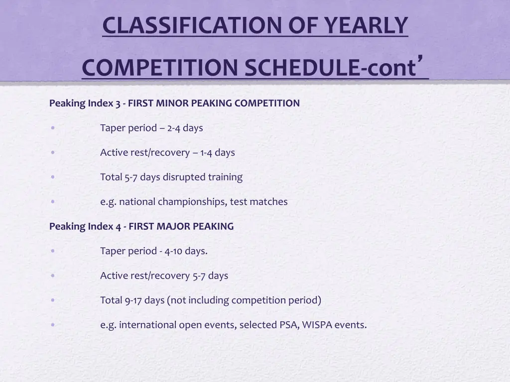 classification of yearly