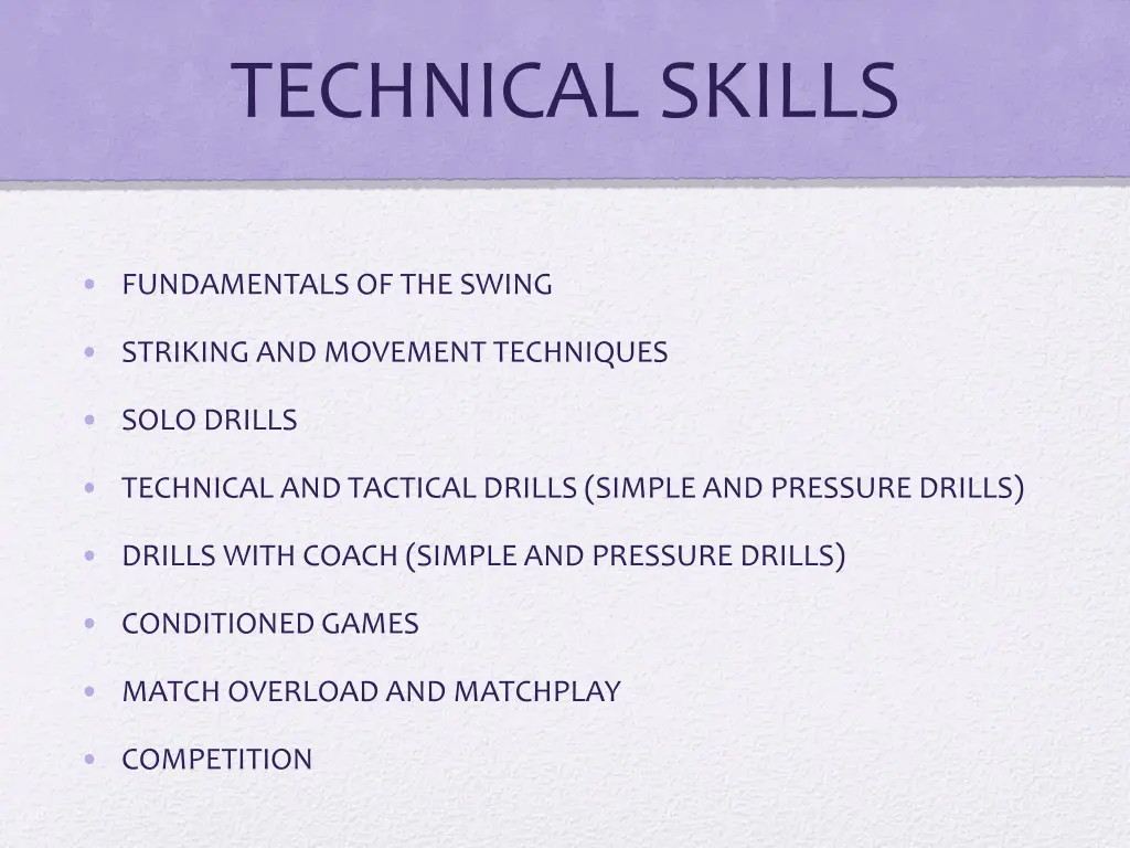technical skills