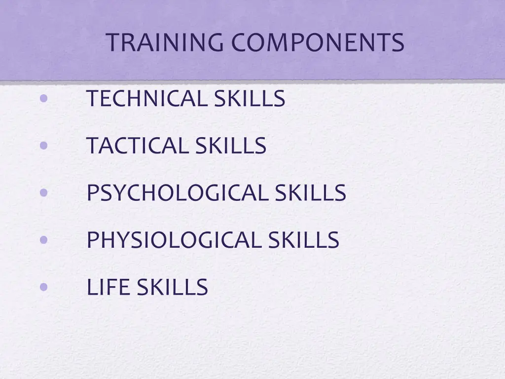 training components