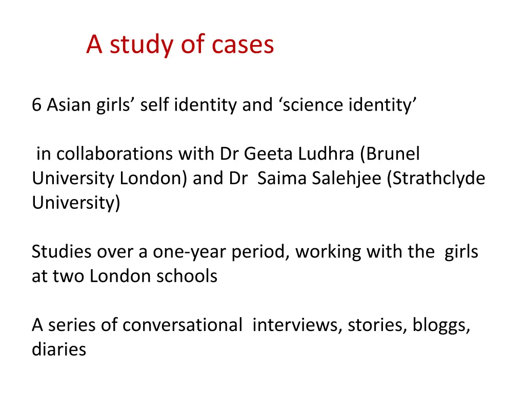 a study of cases