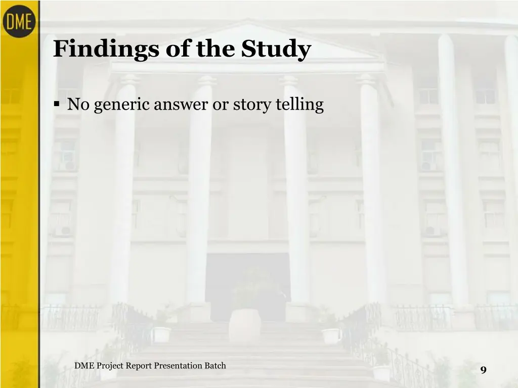 findings of the study