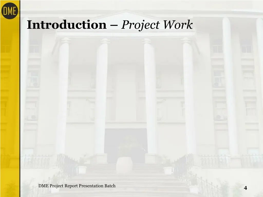 introduction project work