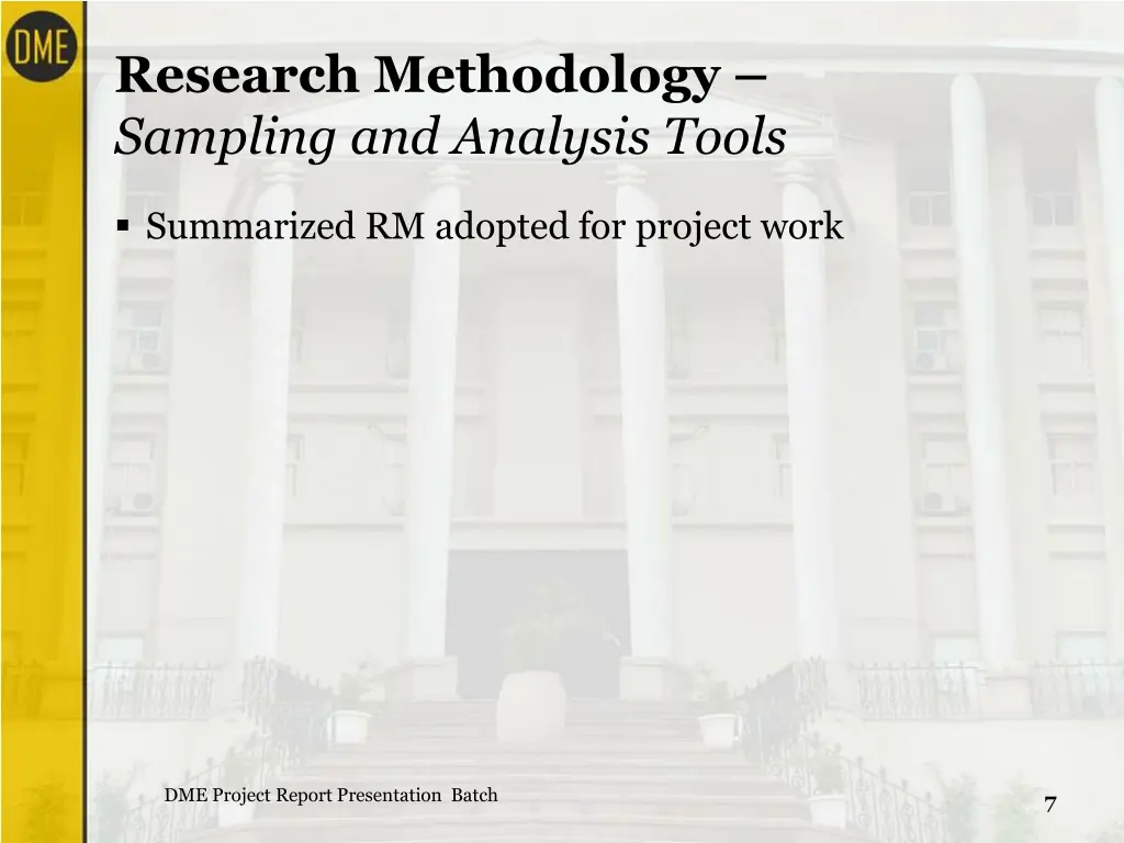 research methodology sampling and analysis tools