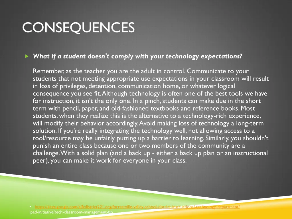 consequences